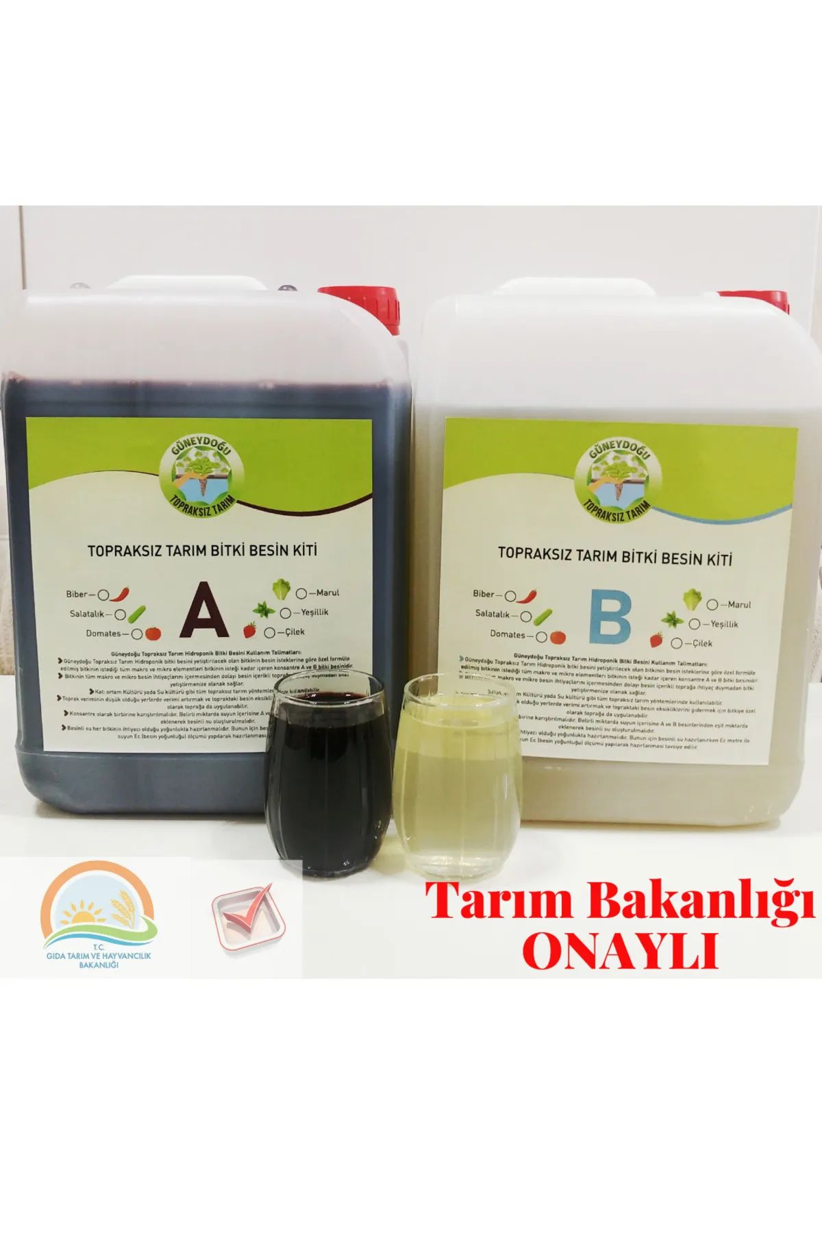 TOPRAKSIZ TARIM  BİTKİ BESİNİ 5 LİTRE A VE B