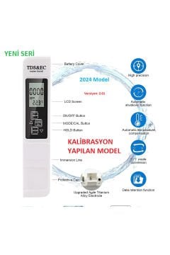 EC/PPM Metre TDS Ölçer-Su Kalitesi Ölçer( KALİBRASYON ÖZELLİKLİ)