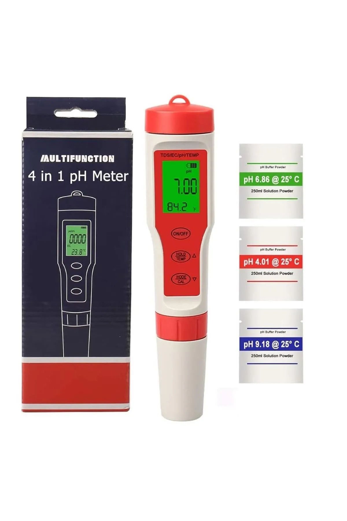 4ü1 Arada Ph/Ec/TdsMetre/Sıcaklık Ölçüm Cihazı