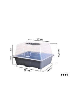 Minyatür Sera Model1 - 1,4 Litre Fide-Tohum Yetiştirme