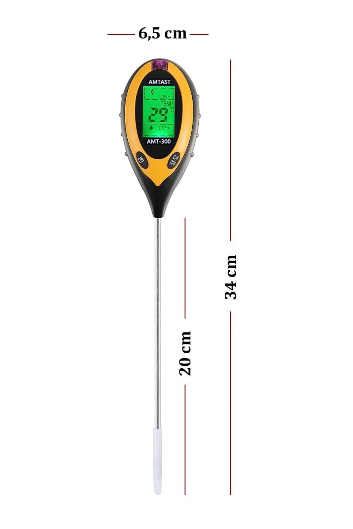 4 Parametre Toprak Ph Nem Isı Işık Ölçer4 Parametre Toprak Ph Nem Isı Işık Ölçer