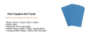 MaviYapışkan Ferohormon Tuzak 10'lu Paket ( Trips ve Zararlılar İçin)