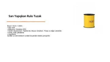 Sarı Yapışkan Rulo Tuzak