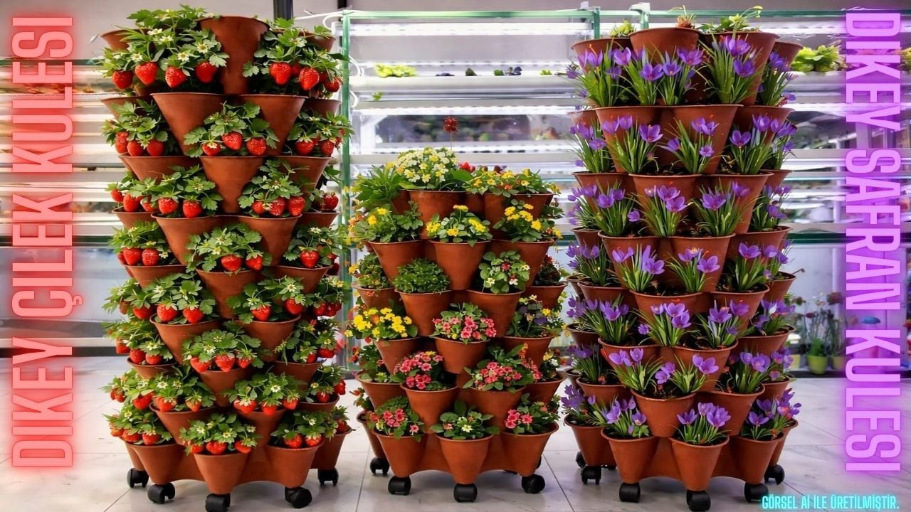 Dikey Tarla- Topraklı/Topraksız Bitki Üretim Kulesi